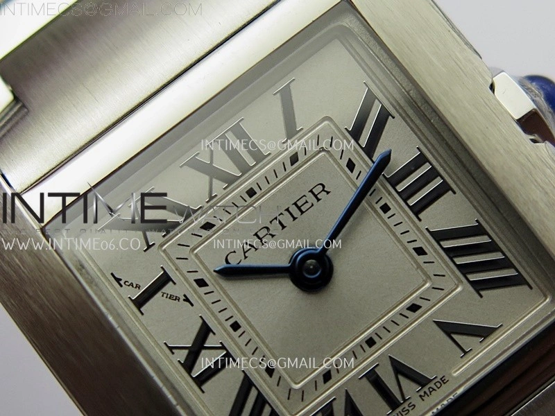 Tank Francaise Ladies 21.2mm SS 8848F 1:1 Best Edition Silver Dial on SS Bracelet Ronda Quartz V2